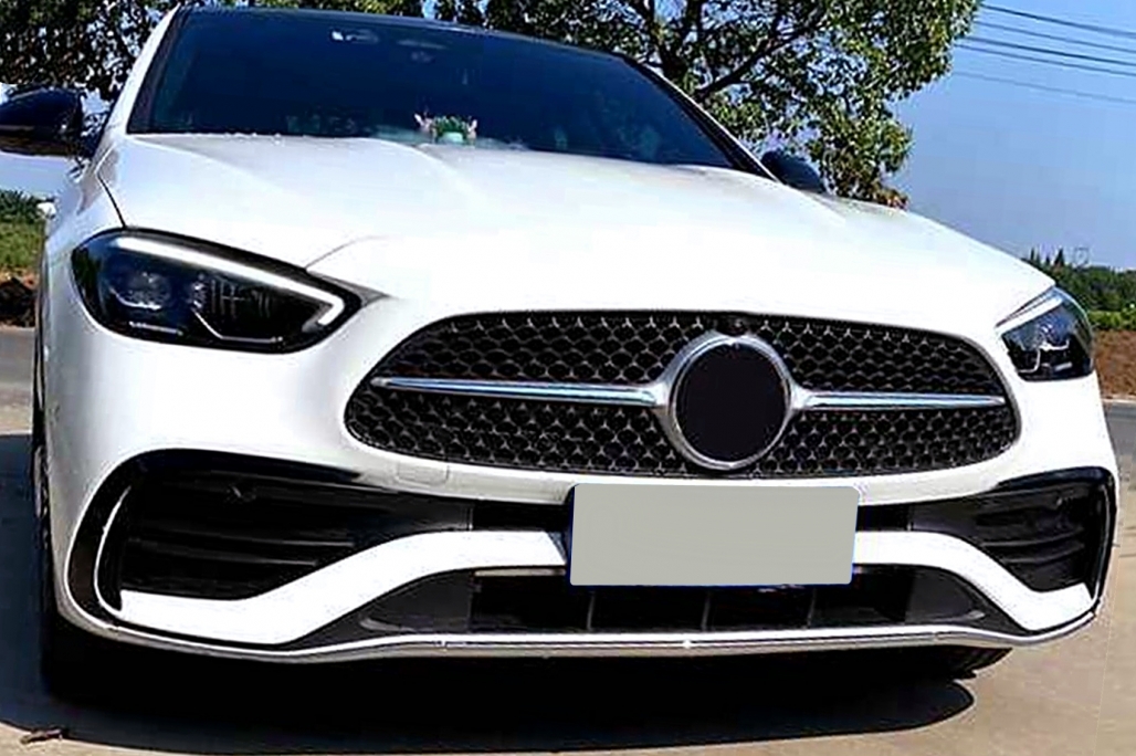 Canards Mercedes C-Class W206 Limousine (2021-Up) Glans Zwart