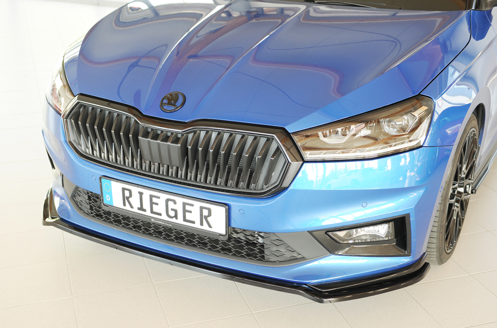 Voorspoiler Škoda Fabia (PJ) Monte Carlo – 06/2021 glans zwart