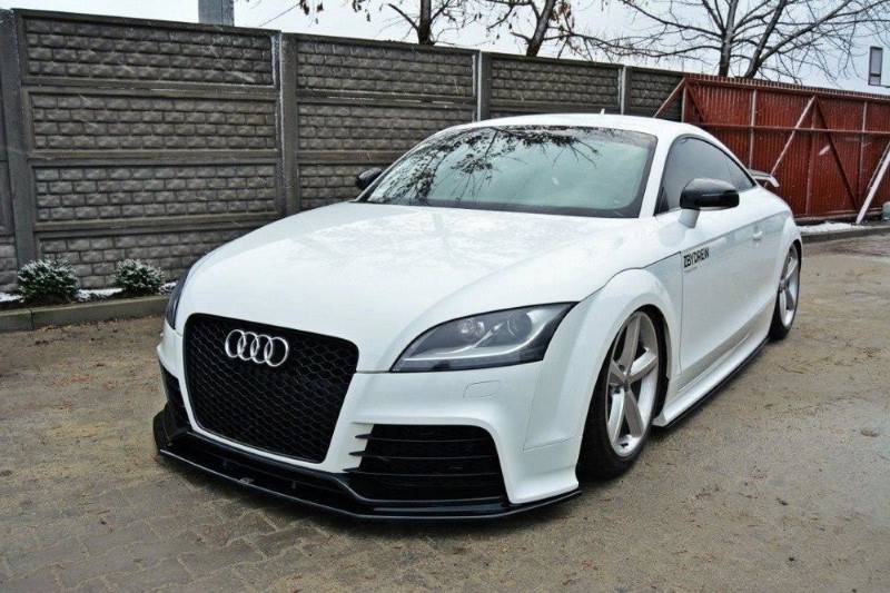 Voorspoiler V.1 Audi TT RS 8J Glanzend Zwart