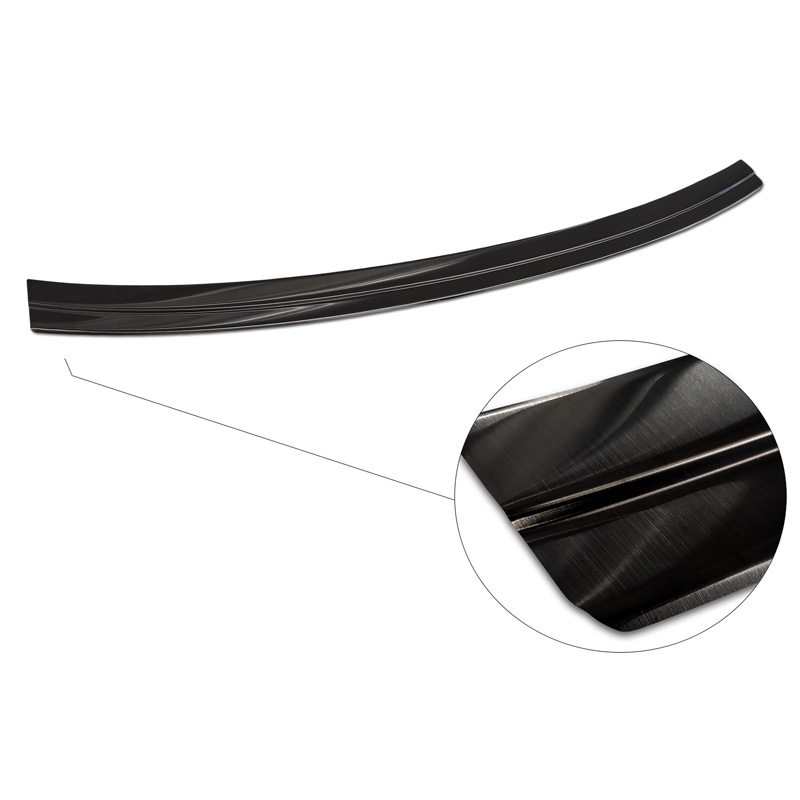 Zwart RVS Achterbumperprotector  Audi Q5 Sportback 2020- incl. S-Line
