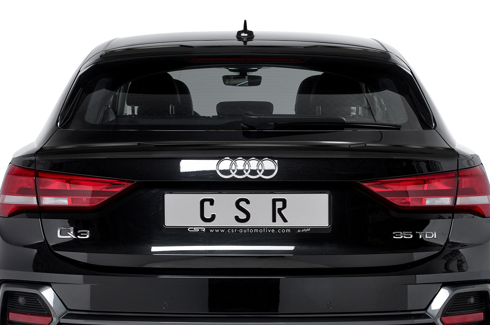 Achterspoiler Audi Q3 (Typ F3) Sportback 2019–heden – CSR Automotive – Glans Zwart