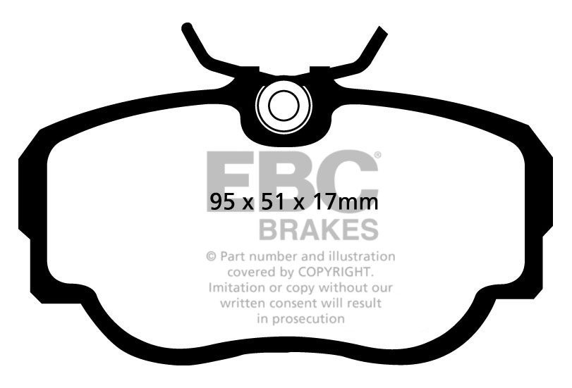 EBC Brakes SAAB 9000 2.0 90-91 Remblokken voorzijde greenstuff