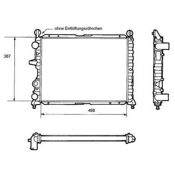 Radiator TIPO/ALFA ROMEO 155 88-97 502x377 1.6/1.8/2.0 TEMPRA/DE