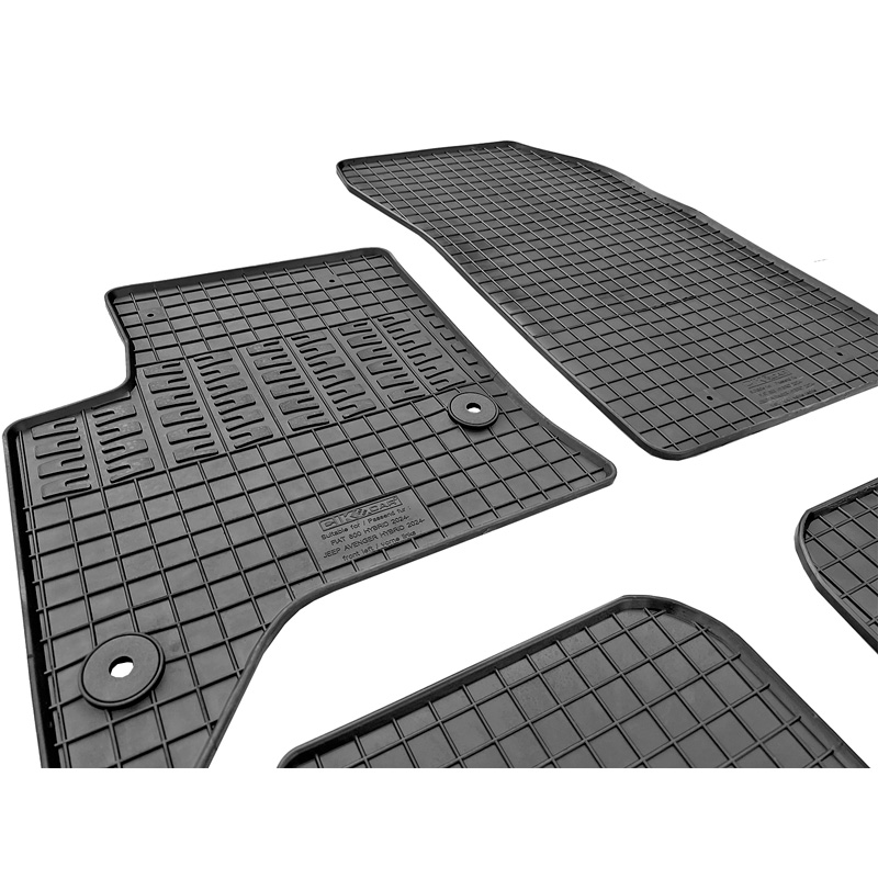 Rubber matten  Jeep Avenger (Hybrid) 2023- & Fiat 600 (Hybrid) 2023- & Alfa Romeo Junior (Hybrid) 2024- (4-delig + montagesysteem)