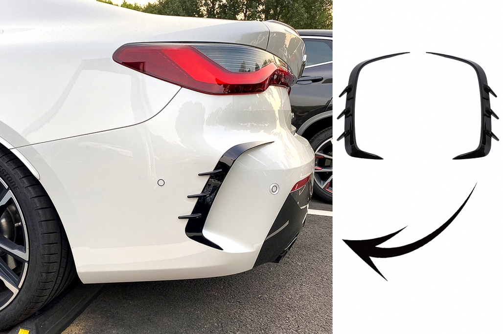 Canards BMW 4 Series M Pakket G22 Coupe Glans Zwart