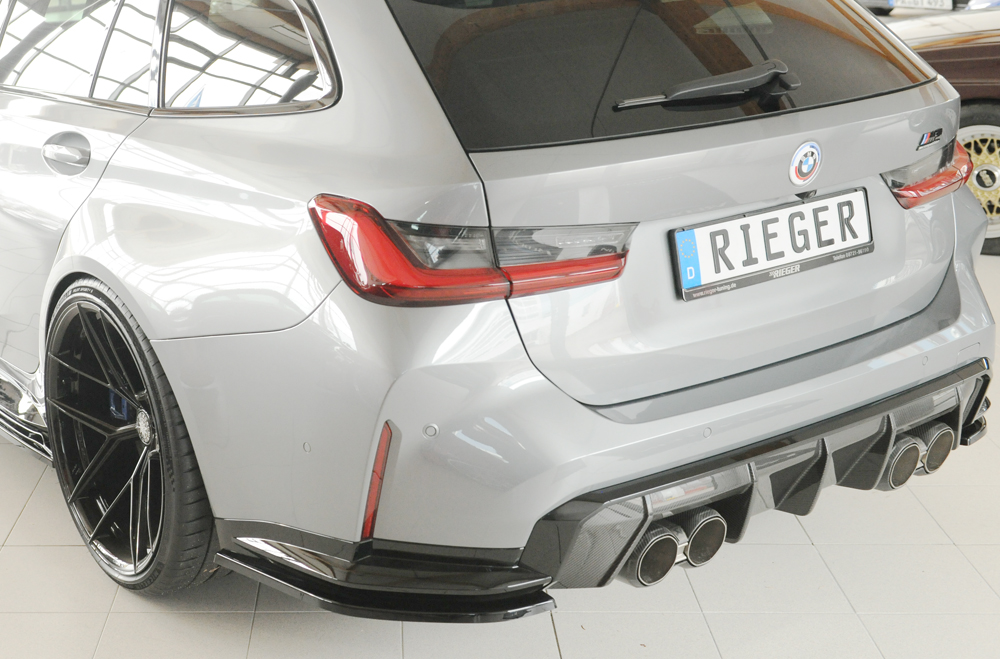 Achterzijdiffusers BMW 3-series G80 M3 (G234M): 03.2021 glans zwart