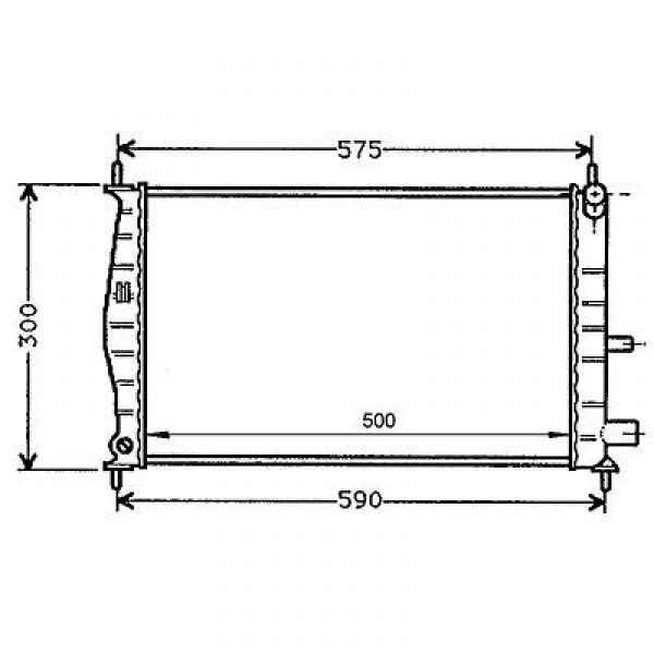 Radiator FIESTA/MAZDA 121 96-02 500x300 1.0/1.3IM