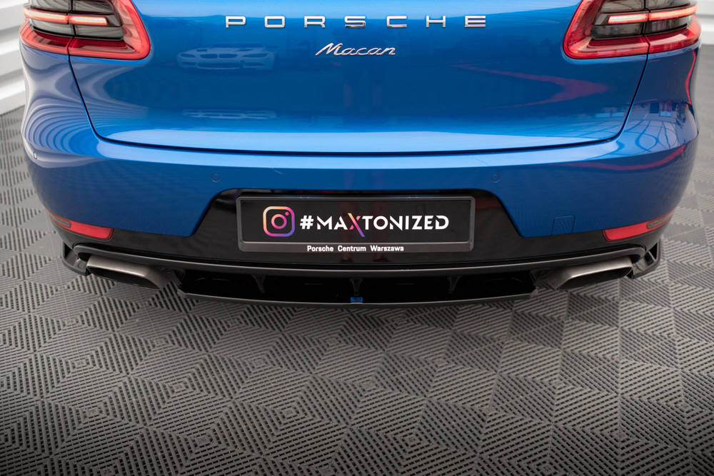 Diffuser Porsche Macan Mk1 Maxton Glans Zwart