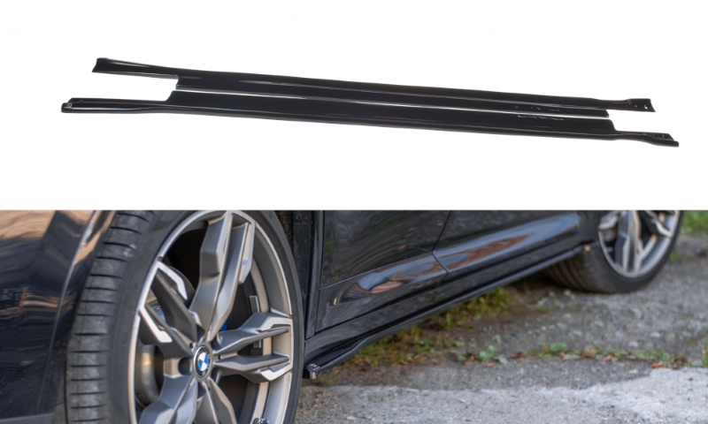 Zijskirts Diffusers BMW X4 M-Pack G02 Glanzend Zwart