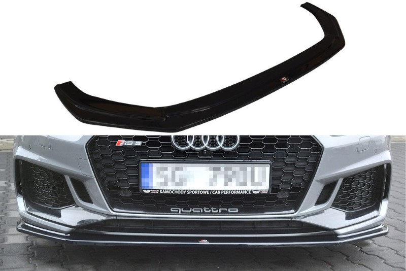 Voorspoiler Audi RS5 F5 Coupe / Sportback V.2 Glanzend Zwart