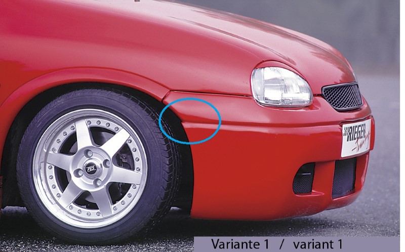 Voorspoilerlip aanzet versie 2 Opel Corsa B 97- Rieger