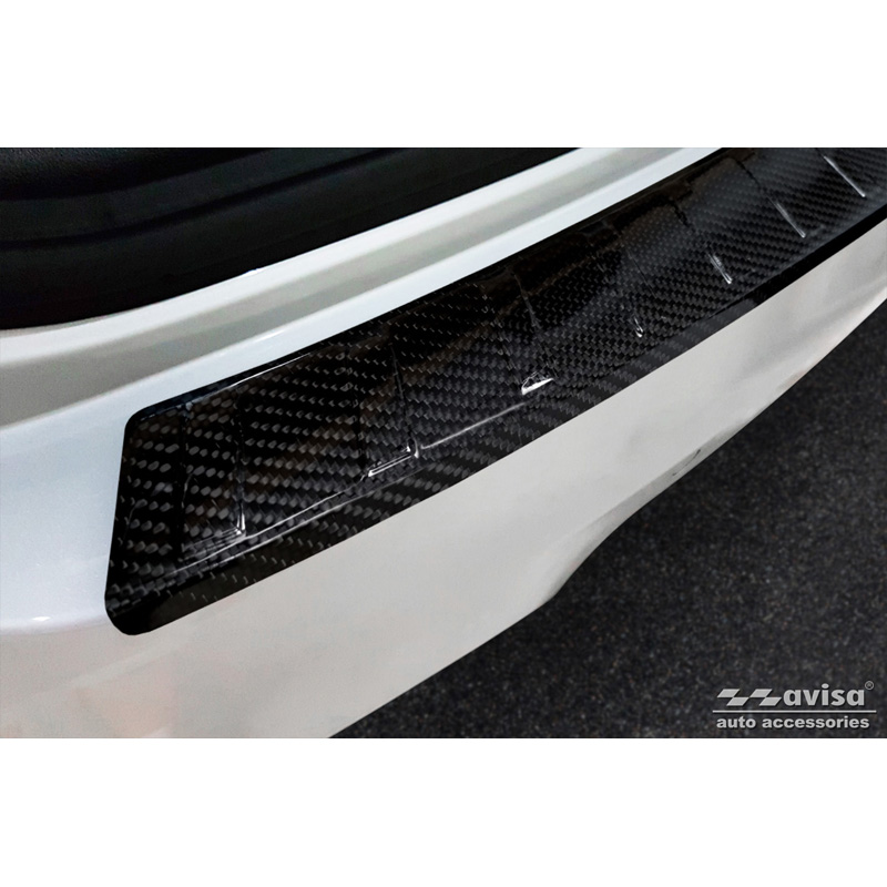 Echt 3D Carbon Achterbumperprotector  BMW X3 (G01) 2017-2021 & Facelift 2021- excl. M-Pakket 'Ribs'