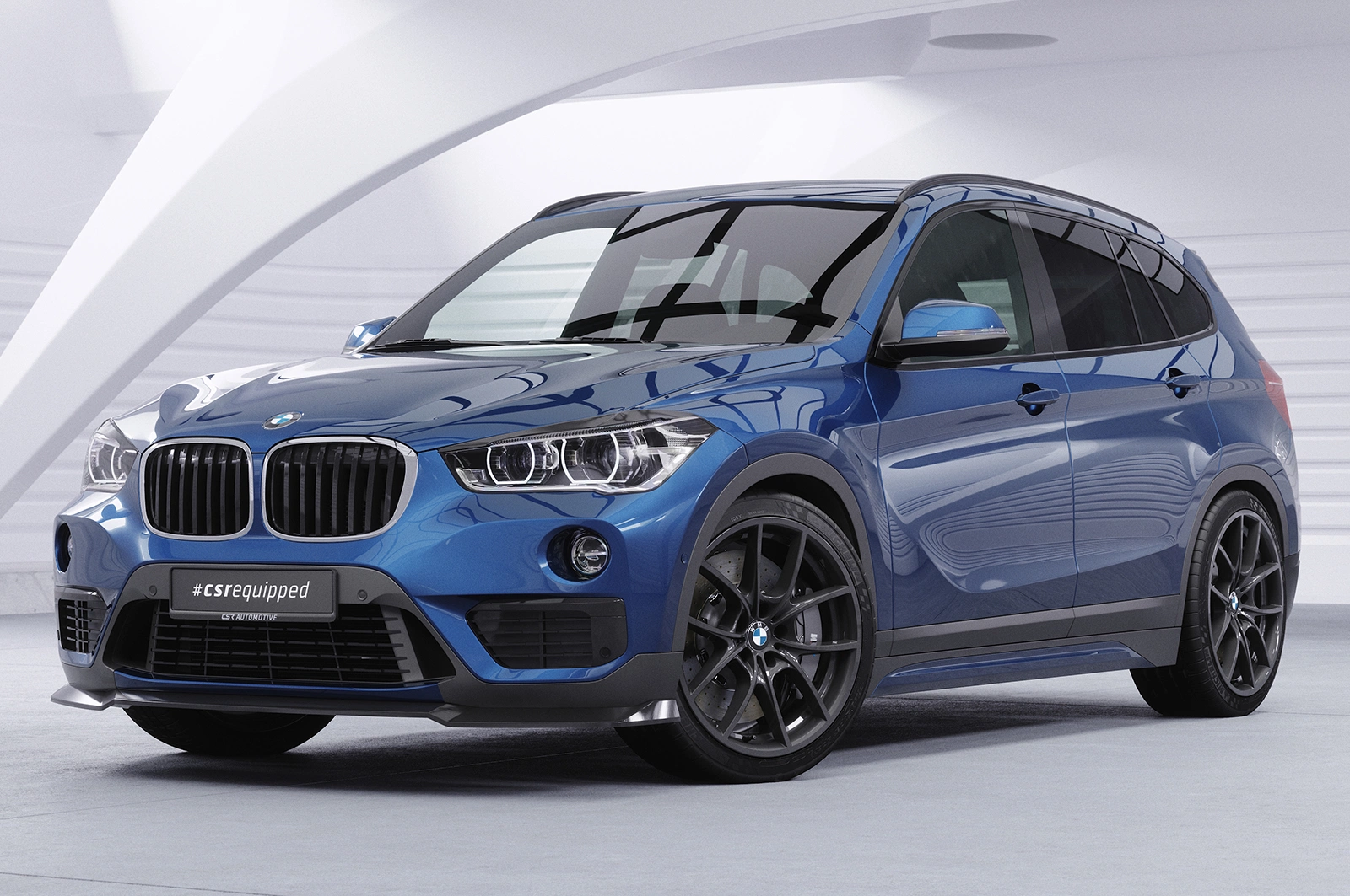Voorspoiler BMW X1 (F48) glans zwart – CSR Automotive