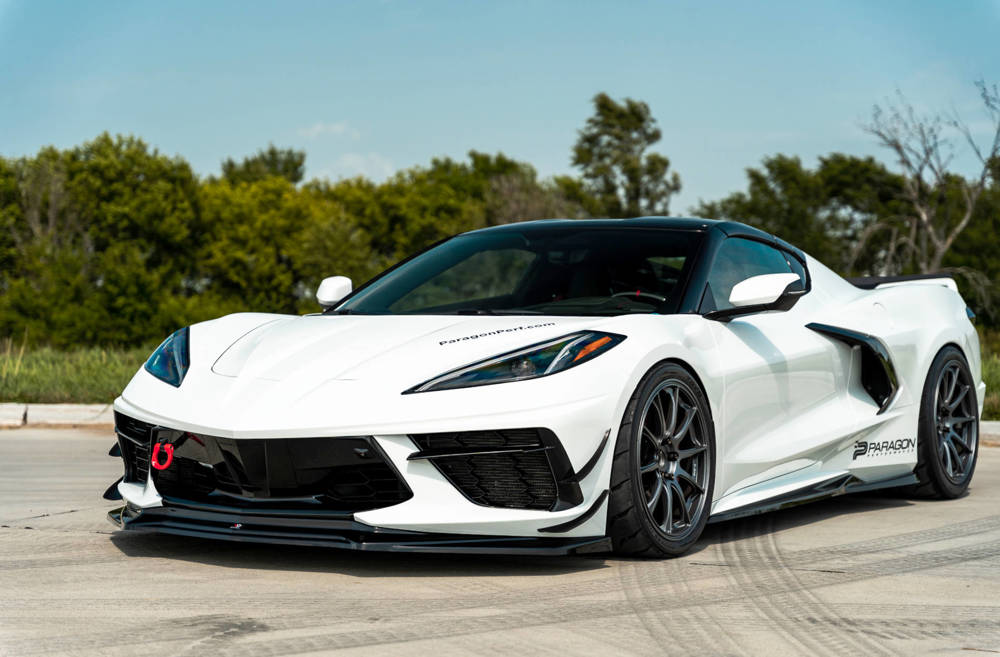 Voorspoiler Chevrolet Corvette C8 Maxton Glans Zwart