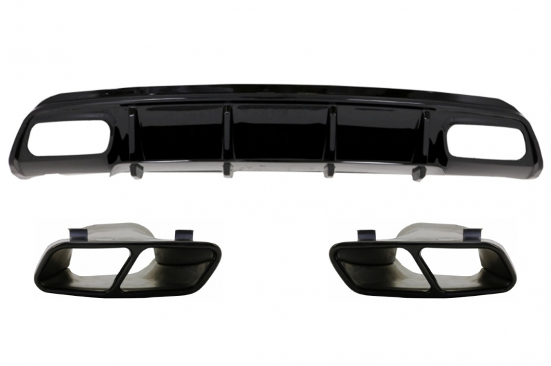 Diffusor Mercedes W176 A45 AMG look zwart