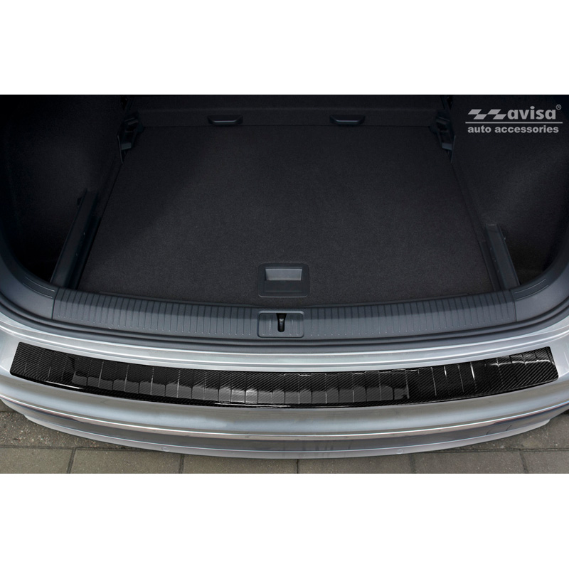 Echt 3D Carbon Achterbumperprotector  Volkswagen Tiguan II & R-Line incl. Allspace 2016-2020 & FL 2020-2024