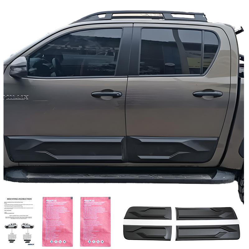 Deurpanelen  Toyota Hilux 8e Gen. 2015- - Matzwart