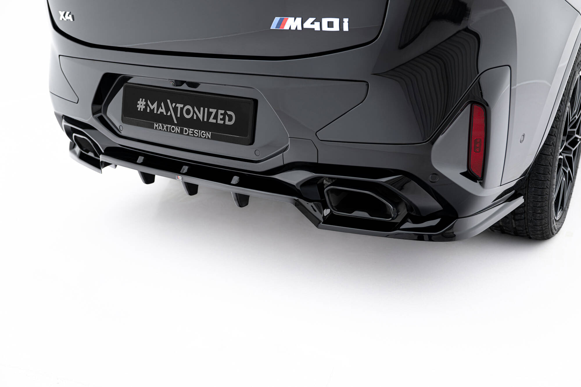 Achter Diffuser V.2 BMW X4 M-Pack G02 Facelift Maxton Glanzend zwart