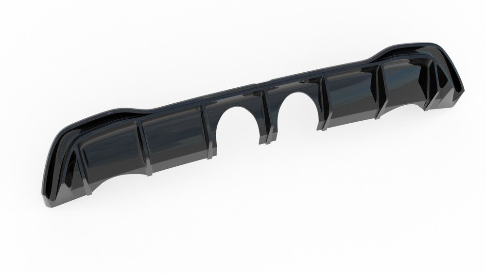 Diffuser Volkswagen Golf 8 Glans Zwart (R32 LOOK) met uitlaat