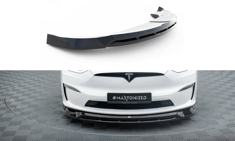 Voorspoiler Tesla Model X FL Gloss-Black V1