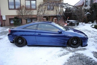 Zijskirts Toyota Celica T23 Glans Zwart