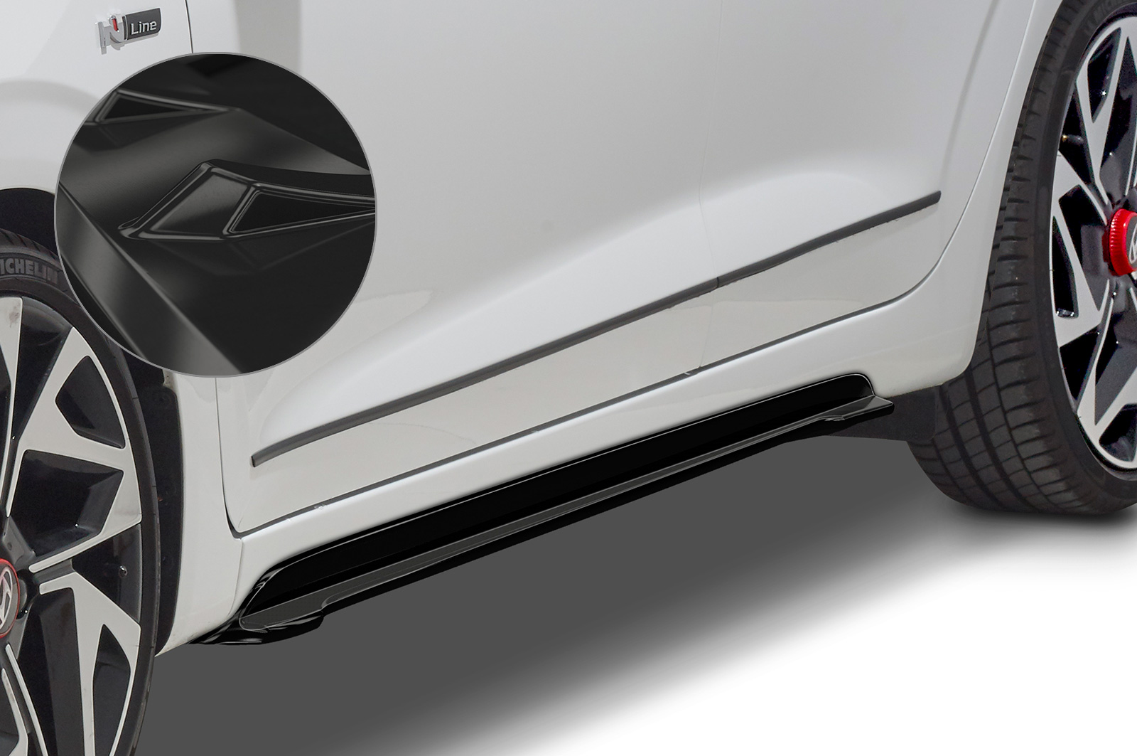 Side skirt Hyundai i10 3e gen CSR glans Zwart