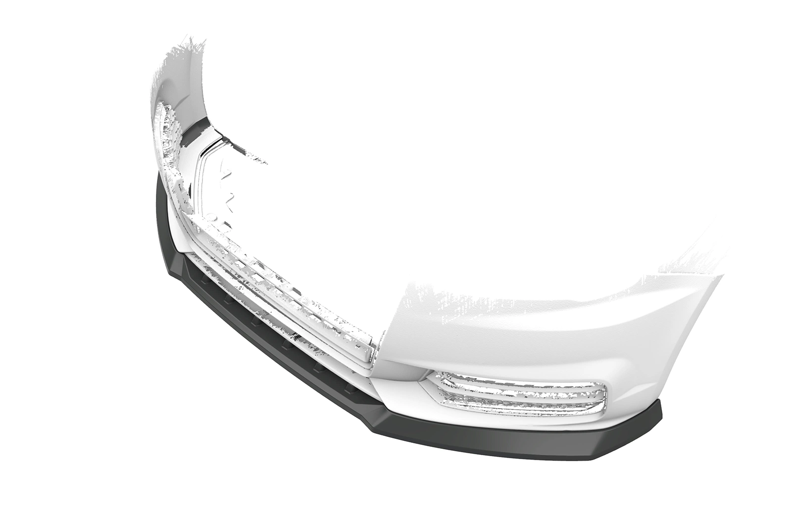 Voorspoiler Audi A1 8X glans zwart – 2015–2018 (Facelift)