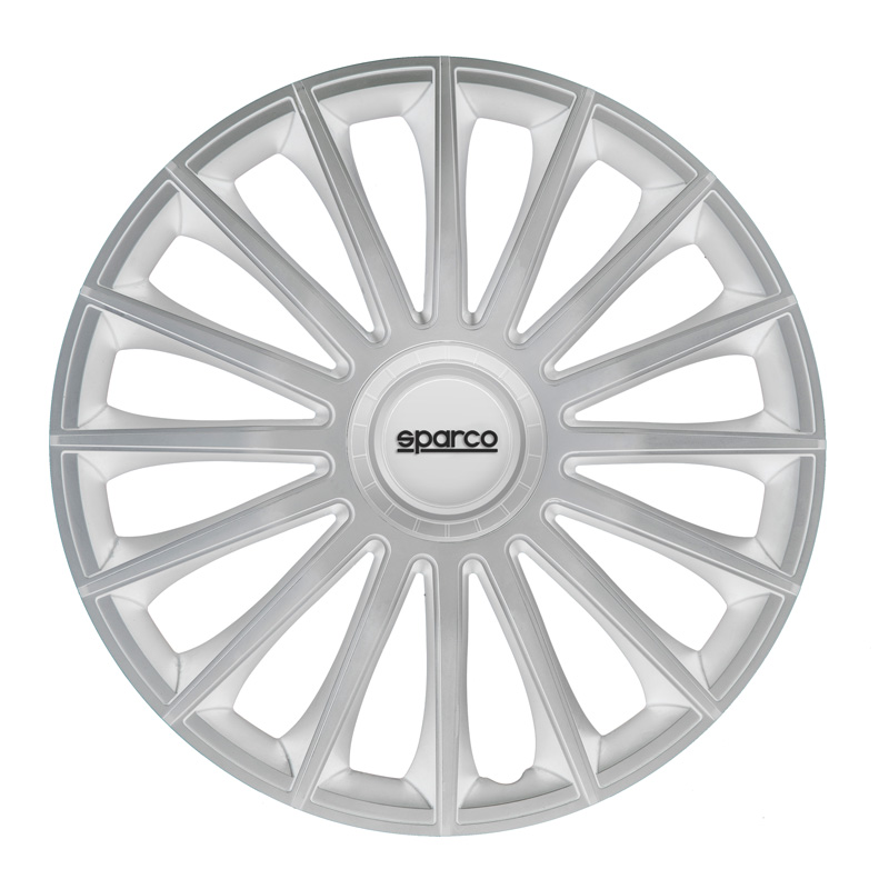 4-Delige Sparco Wieldoppenset Torino 13-inch zilver
