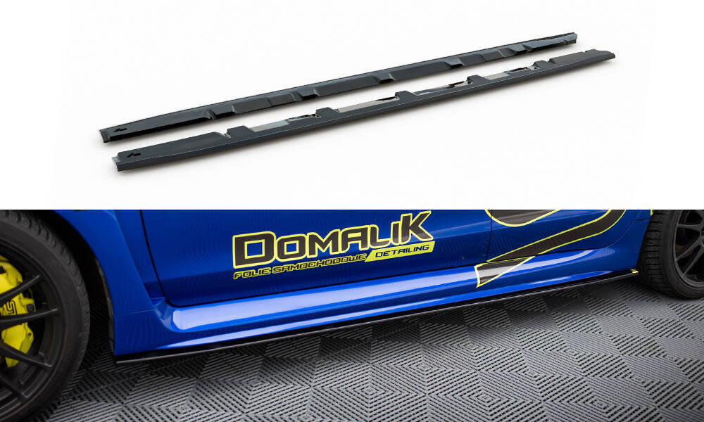 Zijskirts Subaru Impreza WRX STI GK Maxton Glans Zwart