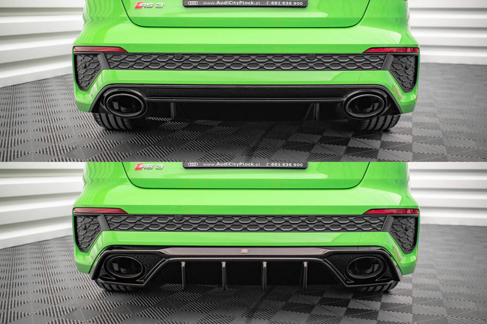 Diffuser Audi RS3 8Y Maxton Glans Zwart