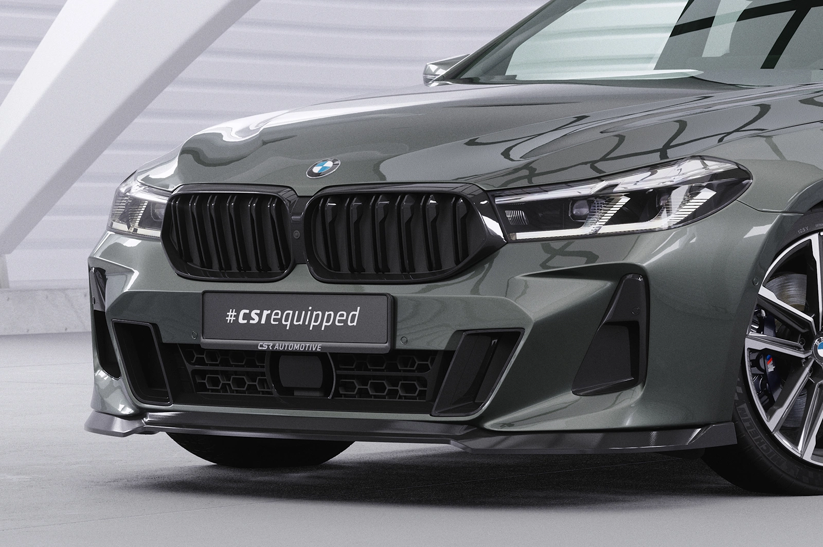 Voorspoiler BMW 6er (G32) M-Paket Glans Zwart (LCI, 07/2020–) CSR