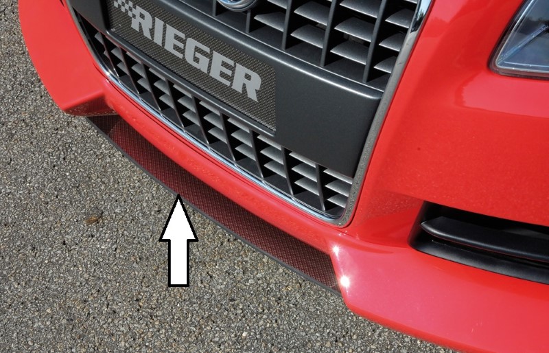 Spoilerzwaard Carbon voor Spoilerlip met/zonder 3 extra air-inta