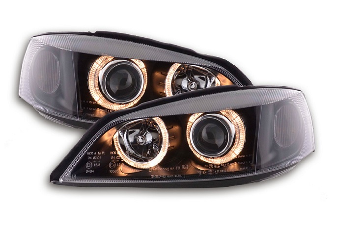 Faros Opel Astra G Angel Eyes negro