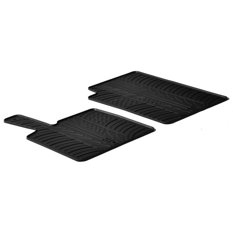 Rubbermatten  Smart ForTwo 2006-2014 (T profiel 2-delig + montageclips)