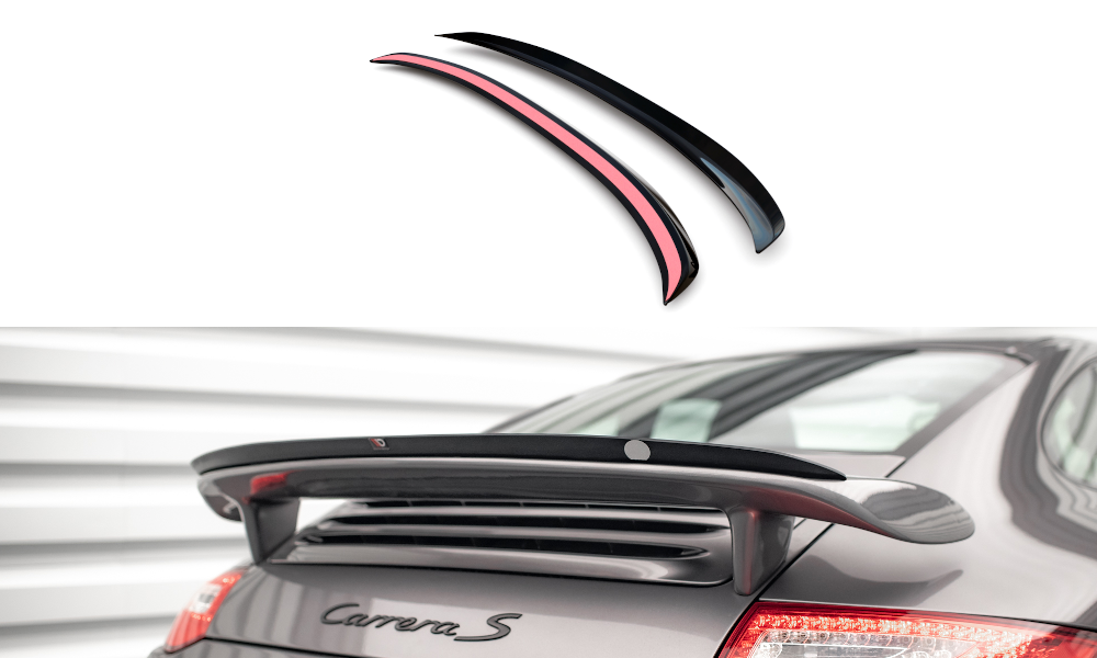 Spoiler Porsche 911 Carrera 997 Facelift 2009 - 2011 Maxton Glans Zwart