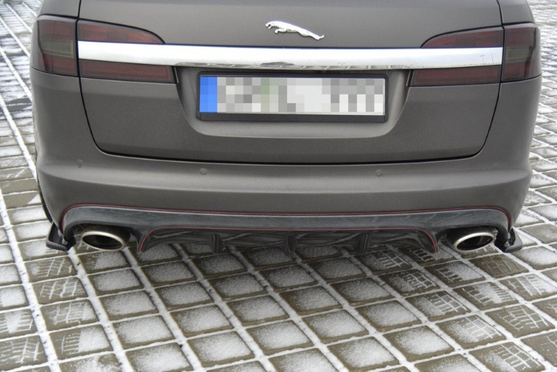 Achterzij Spoilers Jaguar XF (X250) MK1 Sportbrake S-pack Glanzend Zwart