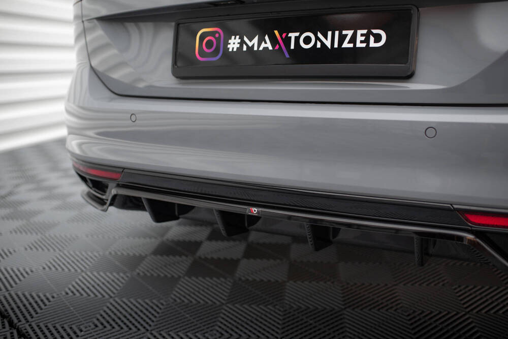 Diffuser Volkswagen Passat R-Line B8 FL Glans Zwart Maxton