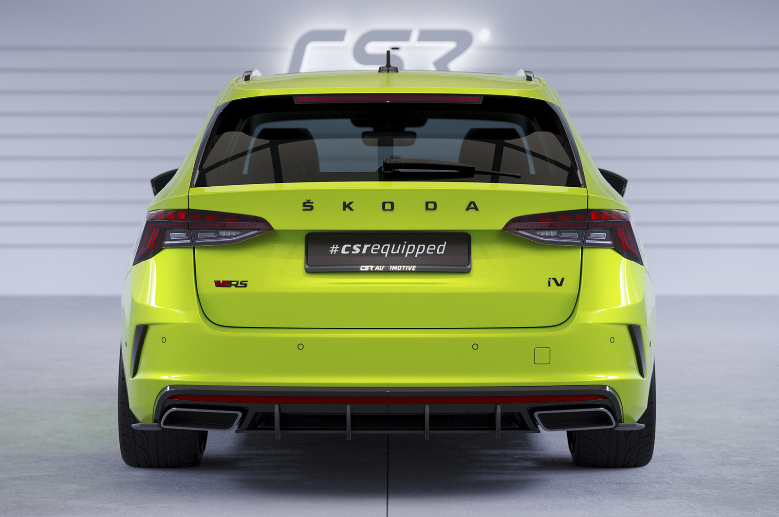 Zijdiffuser Skoda Octavia 4 VRS CSR Mat Zwart