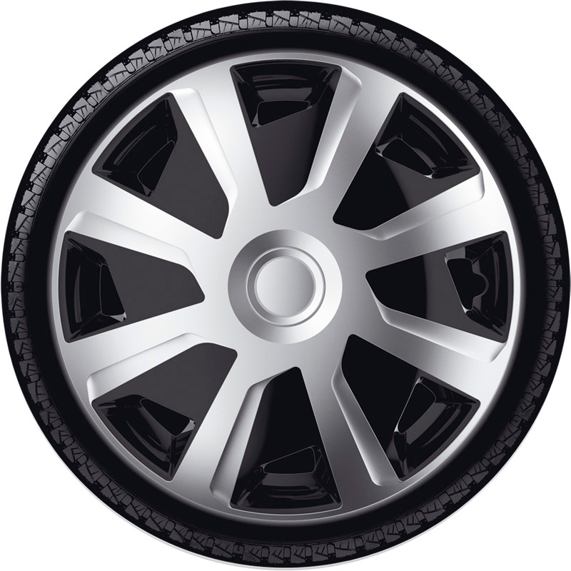 4-Delige J-Tec Wieldoppenset Mistral Van 16-inch zilver/zwart (bol)