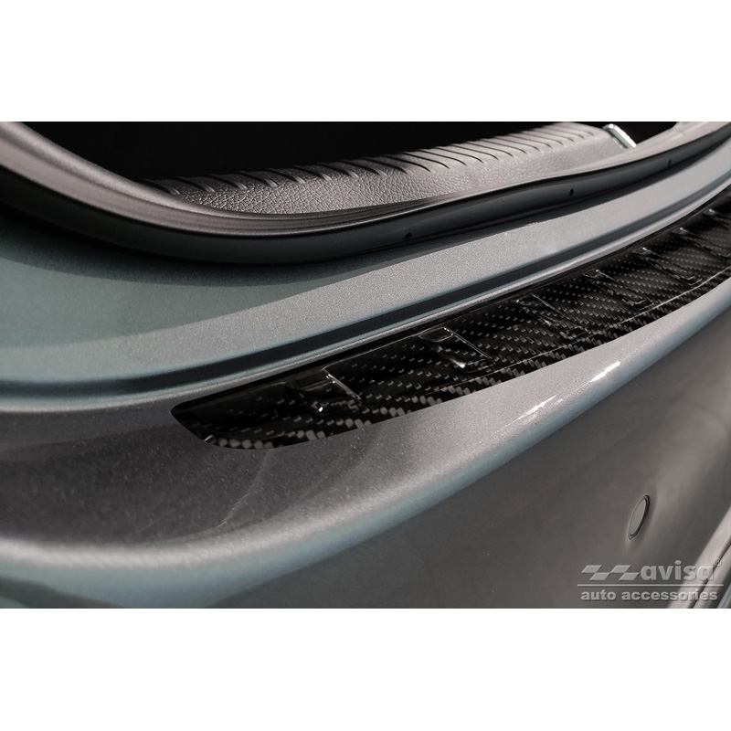 Echt 3D Carbon Achterbumperprotector  Mercedes C-Klasse Sedan W206 2021- 'Ribs'