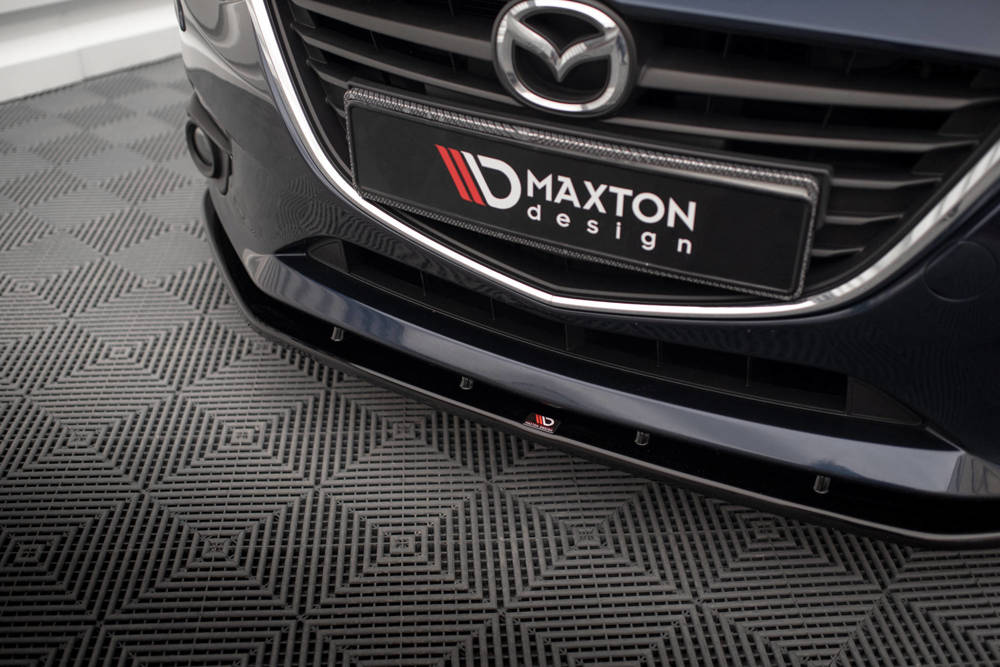 Voorspoiler Mazda 3 Mk3 2013 - 2016 Maxton Glans Zwart