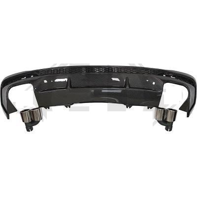Achterbumper Diffusor Audi A4 B9 19- S4 Look S-Line Carbon Look