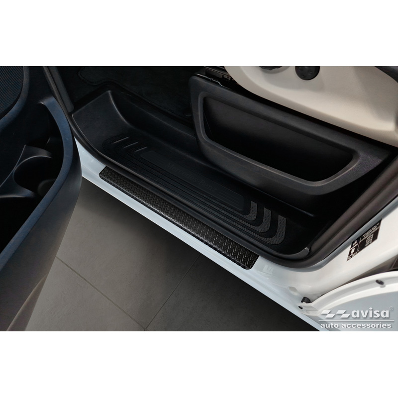 Aluminium Instaplijsten 'Riffled Plate'  Mercedes Vito III / V-Klasse (W447) 2014- - 2-delig - Zwart