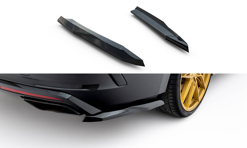 Achterzij Spoilers V.1 Skoda Octavia RS Liftback MK4 / MK4 Facelift Maxton Glanzend zwart