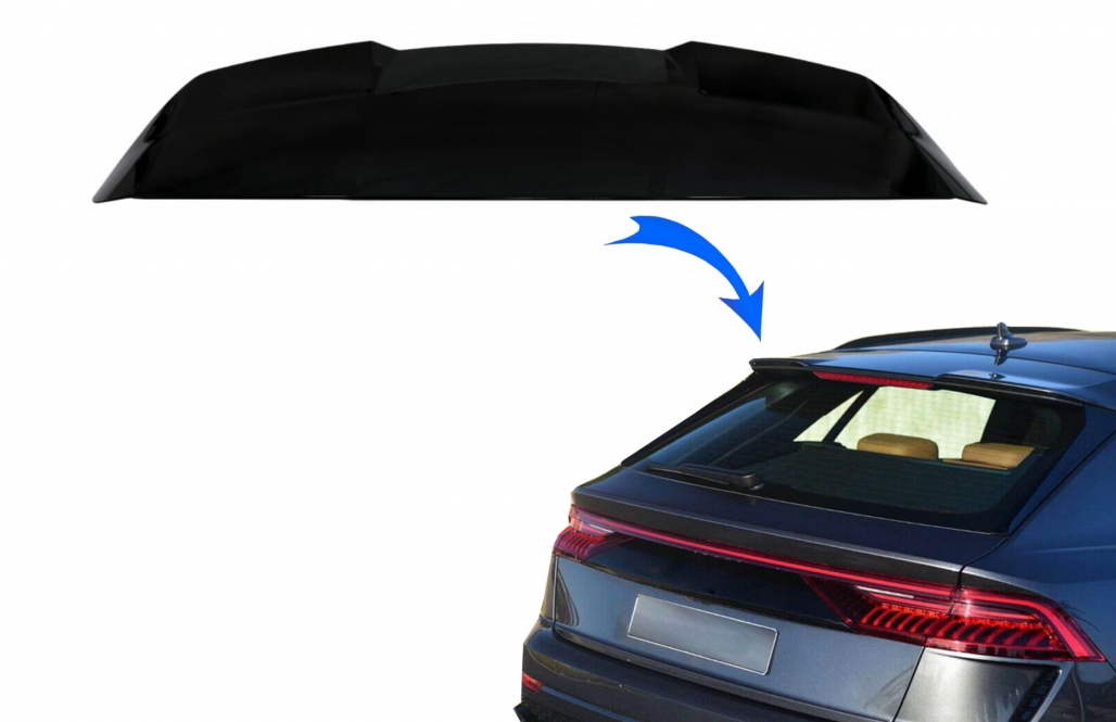 Spoiler RS look Audi Q8 Glans Zwart