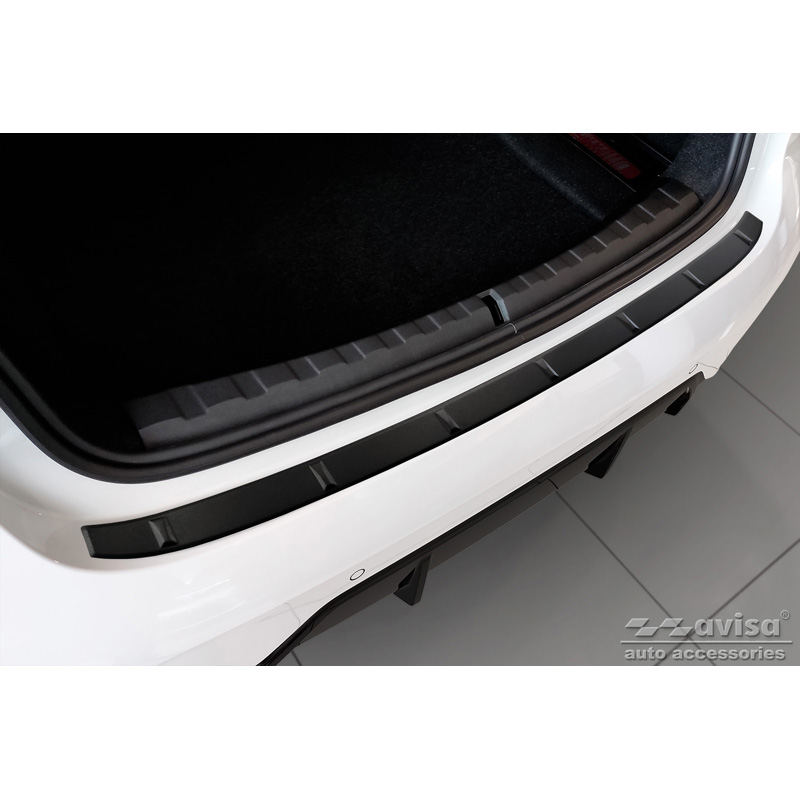Matzwart RVS Achterbumperprotector  BMW 3-Serie G20 Sedan M-Pakket 2019- 'Ribs'