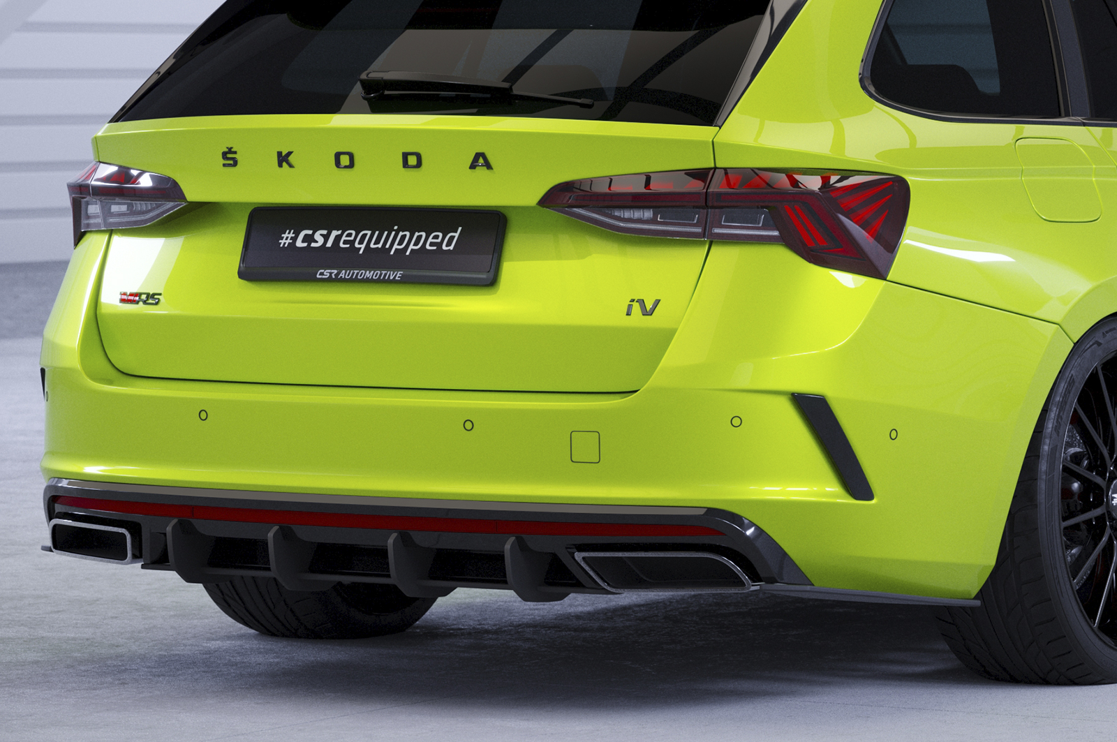 Diffuser Skoda Octavia 4 VRS CSR Mat Zwart
