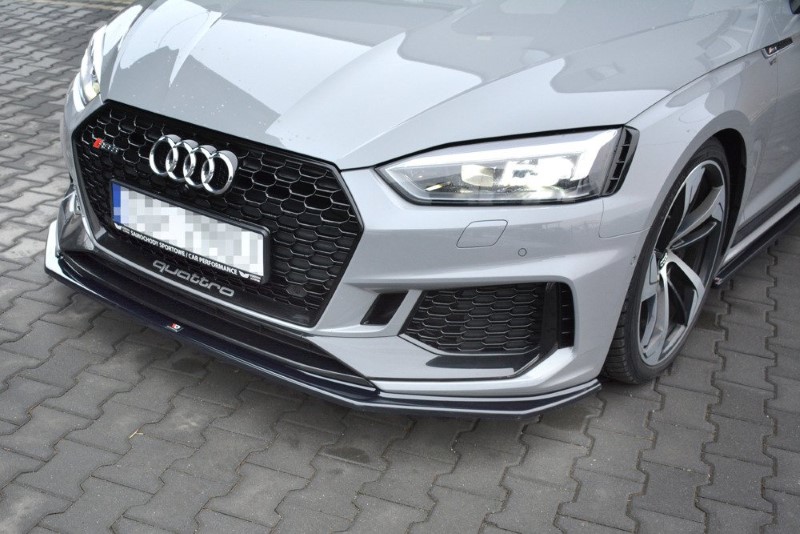Voorspoiler Audi RS5 F5 Coupe / Sportback V.2 Glanzend Zwart