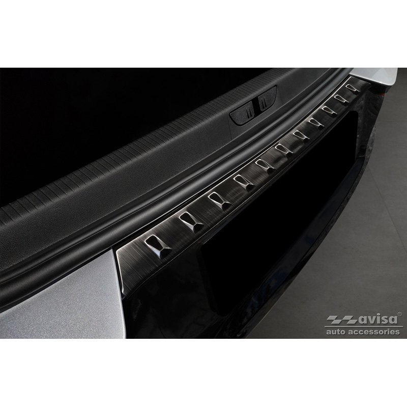 Zwart RVS Achterbumperprotector  Opel Grandland X Facelift 2021- 'Ribs'
