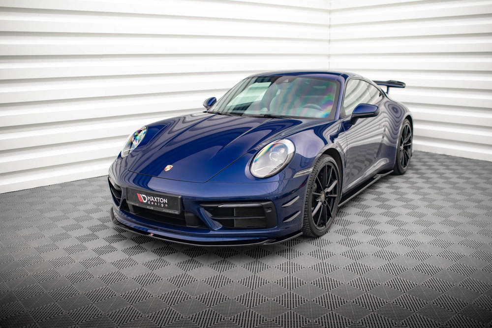 Voorspoiler V.1 Porsche 911 Carrera 992 Aero Pack Maxton Glans Zwart